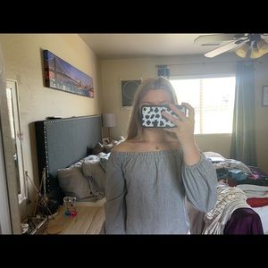 brandy melville off the shoulder top !